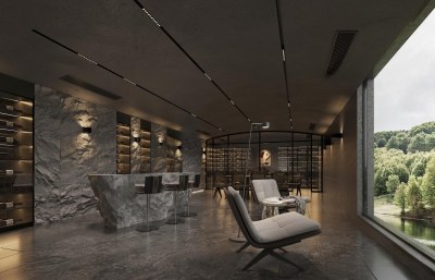 现代地下酒窖3D模型下载